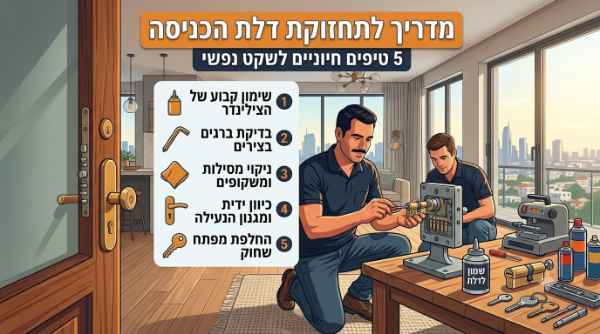 5 טיפים זהב לתחזוקה נכונה של דלת הכניסה